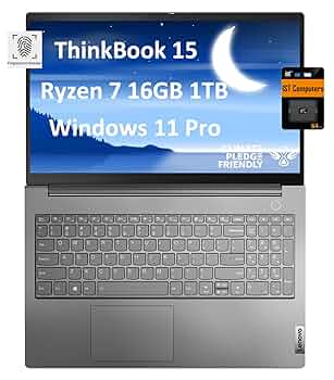 その他ノートPC本体 Lenovo ThinkBook 15 Ryzen 7 Amazon.com: Lenovo ThinkBook 15 Business Laptop, 15.6